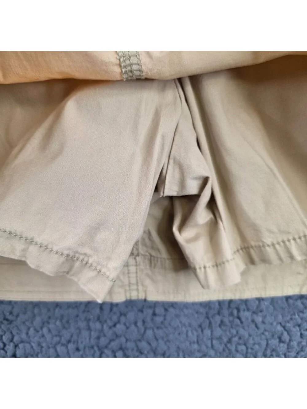 St. Johns Stretch Skort 12 Beige Cotton Utility Casual Granola Weekends Preppy